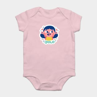 yolo girl Baby Bodysuit